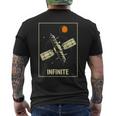 無限宇宙ステーション 衛星 宇宙 ヴィンテージ レトロ コスモス Infinitepacetationtar メンズTシャツ バックプリント