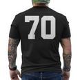 番号70 背面 スポーツチームジャージ番号 メンズTシャツ バックプリント