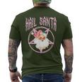 Hail Santa Retro Cute Santa Claus Pink Goth Christmas Men's T-shirt Back Print Hail Santa Retro Cute Santa Claus Pink Goth Christmas Men's T-shirt Back Print