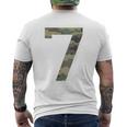 7 ジャージ ユニフォーム バーシティ スポーツ 迷彩 カモフラージュ 7Th メンズTシャツ バックプリント