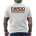Fargo City レトロ ヴィンテージ ストライプ ギフトとお土産 メンズTシャツ バックプリント
