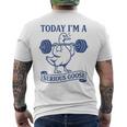 Lifting Weights Gym Fitness Today I'm A Serious Goose Men's T-shirt Back Print Lifting Weights Gym Fitness Today I'm A Serious Goose Men's T-shirt Back Print
