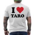 I Heart Taro 名 I Love パーソナライズ メンズTシャツ バックプリント