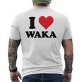 I Heart Waka ファーストネーム I Love パーソナライズ メンズTシャツ バックプリント