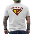 Hommeuper Papauper Heroe Playera Cadeau Pour Papa T-shirt imprimé au dos