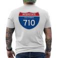 Interstate 710 California メンズTシャツ バックプリント
