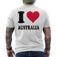 I Love Australia メンズTシャツ バックプリント