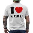 I Love Cebu フィリピン フィリピン人 メンズTシャツ バックプリント