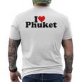 I Love Heart Phuket Thitand メンズTシャツ バックプリント