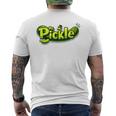 Mr Pickle ピクルス 風変わりで楽しいグラフィックピクルス メンズTシャツ バックプリント