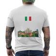 ミラノ お土産 イタリア 旅行 ミラノ バケーション イタリア国旗 メンズTシャツ バックプリント