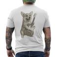 面白いtシャツ コーギー ギター イヌ メンズ 犬好き グッズ かわいい おもしろ 面白い 服 ネタ メンズTシャツ バックプリント