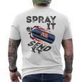 面白いドラッグレースカーnosスプレー Itend It メンズTシャツ バックプリント