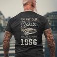 1956年生まれのクラシックカー 70歳の誕生日 メンズTシャツ バックプリント 高齢者への贈り物