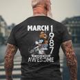 39Th Birthday Legends March 1987Intage 39 Years Old メンズTシャツ バックプリント 高齢者への贈り物