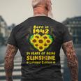 84歳の誕生日 サンシャイン84年 ひまわり恋人 1942年生まれ メンズTシャツ バックプリント 高齢者への贈り物