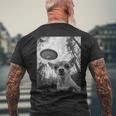 Alien Ufo Meme Chihuahua エイリアン Ufo ミーム チワワ メンズTシャツ バックプリント 高齢者への贈り物
