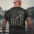 American Football Player Camo US Flag Men Boy Kids Men's Back Print T-Shirt Gifts for Old Men