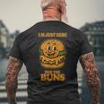 Burger Buddies 「I'm Just Here For The Buns」バーガー メンズTシャツ バックプリント 高齢者への贈り物