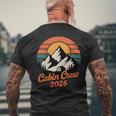 Cabin Crew 2026 Mountain Vacation Family Matching Group Men's T-shirt Back Print Gifts for Old Men