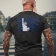 Cool Nyc New York Citytatue Of Liberty With Usa Flag メンズTシャツ バックプリント 高齢者への贈り物