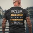 Départuperyndicaliste Beau Gosse Humouryndicaliste T-shirt imprimé au dos Cadeaux pour les vieillards