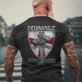Deusult He Trains My Hands For War Templar Knights メンズTシャツ バックプリント 高齢者への贈り物