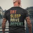 Eatleep Rave Repeat Edm テクノ メンズTシャツ バックプリント 高齢者への贈り物