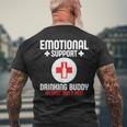 Emotionalupport Drinking Buddy Adultarcastic Humor メンズTシャツ バックプリント 高齢者への贈り物