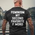 Feminism Myecond Favorite F Word ファニーフェミニスト メンズTシャツ バックプリント 高齢者への贈り物