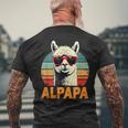 Festa Del Papà Alpapa Best Dad Alpaca T-shirt da uomo con stampa posteriore Regalos para ancianos