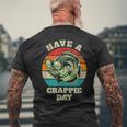 Have A Crappie Day Retro Fishing Sarcastic Dad Mens Men's T-shirt Back Print Gifts for Old Men