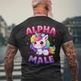 Ironic Alpha Unicorn Sarcastic Girly Sparkle Rainbow Men's T-shirt Back Print Gifts for Old Men