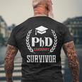PhdurvivorFor Graduationtudent メンズTシャツ バックプリント 高齢者への贈り物