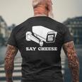 ay Cheese 監視防犯カメラ メンズTシャツ バックプリント 高齢者への贈り物