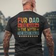 Fur Dad Man Mythnack Dealer Paw Cat Dog Festa Del Papà T-shirt da uomo con stampa posteriore Regalos para ancianos