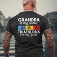Grand-Père Est Mon Nom Les Triathlonsont Mon Jeu Triathlon Papy T-shirt imprimé au dos Cadeaux pour les vieillards