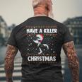 Have A Killer Whale クリスマス サンタ アグリークリスマス シャチ ファニー メンズTシャツ バックプリント 高齢者への贈り物