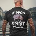 Hippos Are Mypirit アニマルシャツ – Hippos Lover メンズTシャツ バックプリント 高齢者への贈り物