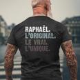 Homme Humour Idée Cadeau Personnalisé Prénom Raphaël T-shirt imprimé au dos Cadeaux pour les vieillards