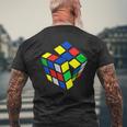 Impossible Rubik Rubix キューブポケット レトロ ゲームボーイ メンズTシャツ バックプリント 高齢者への贈り物