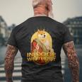 In Doge We Trust Doge Dogecoin 柴犬 メンズTシャツ バックプリント 高齢者への贈り物