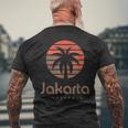 Jakarta インドネシア ジャカルタ メンズTシャツ バックプリント 高齢者への贈り物