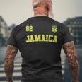 Jamaica 62 2024 年独立記念日ジャマイカ国旗ジャージ 長袖tシャツ メンズTシャツ バックプリント 高齢者への贈り物
