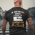 Jeuis Un Mecimple J'aime Camping Car Et Pétanque T-shirt imprimé au dos Cadeaux pour les vieillards