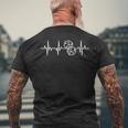 Jeux Deociété Battements Cardiaques Cardiogramme Dés T-shirt imprimé au dos Cadeaux pour les vieillards
