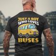 Just A Boy Who Loves Buses バス愛好家 バス愛好家 名言 メンズTシャツ バックプリント 高齢者への贈り物