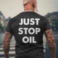 Justtop Oilave The Earth Justtop オイル メンズTシャツ バックプリント 高齢者への贈り物