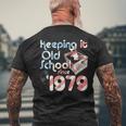 Keep It Oldchoolince 1979 Year Crate Ofinyl Records メンズTシャツ バックプリント 高齢者への贈り物