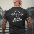 Kilroy Was Here 第2次世界大戦 世界初のミーム 第二次世界大戦 メンズTシャツ バックプリント 高齢者への贈り物
